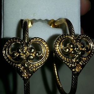 Heart Shaped Dangle Earrings